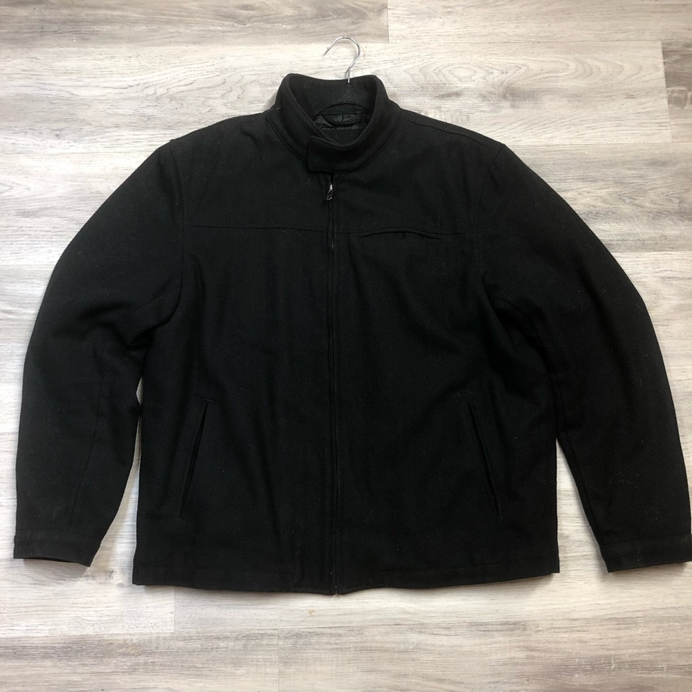 Old Navy Men’s Black Wool Full-Zip Jacket Size Large
